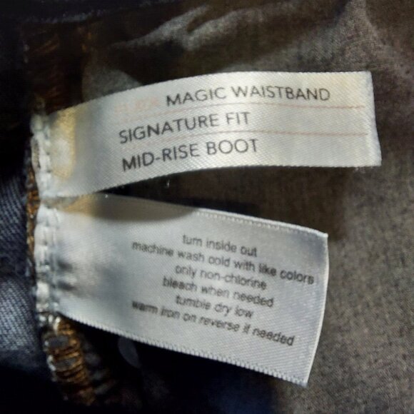 Lane Bryant Womens Size 18 37x30 Flex Magic Waist Mid Rise Straight Denim Jeans - Picture 14 of 15